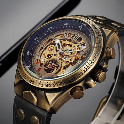 ⌚ 50% OFF NOW! 🕰️ Retro Mechanical Watch – Automatic Movement, Dual-Choice Strap (Steel/Leather) – Vintage Style, Modern Precision ✨