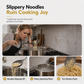 Multifunctional 304 Stainless Steel Pasta Tong and Noodle Server with Thickened Non Slip Design for Home Kitchen