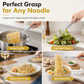 Multifunctional 304 Stainless Steel Pasta Tong and Noodle Server with Thickened Non Slip Design for Home Kitchen