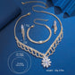 Elegant Lotus Rhinestone Jewelry Set