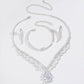 Elegant Lotus Rhinestone Jewelry Set