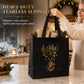 Black Christmas Non Woven Gift Tote Bag Holiday Present Packaging Bag
