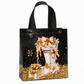 Black Christmas Non Woven Gift Tote Bag Holiday Present Packaging Bag