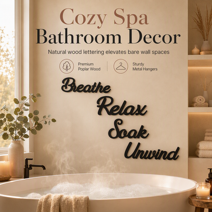 ⏳Limited-time 50% off⏰4 Piece Farmhouse Bathroom Wall Decor Set🛁🧱