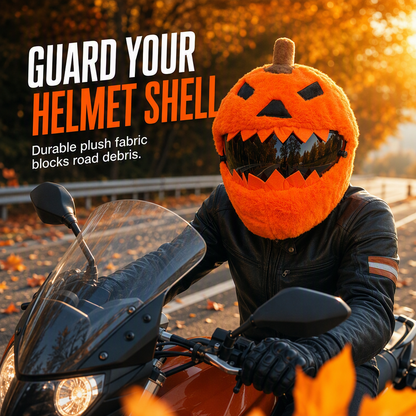 Funny Plush Motorcycle Helmet Cover Universal Fit Cartoon and Holiday Protective Sleeve for Christmas Halloween Outdoor Riding