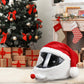 Funny Plush Motorcycle Helmet Cover Universal Fit Cartoon and Holiday Protective Sleeve for Christmas Halloween Outdoor Riding
