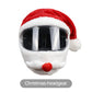 Funny Plush Motorcycle Helmet Cover Universal Fit Cartoon and Holiday Protective Sleeve for Christmas Halloween Outdoor Riding