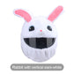 Funny Plush Motorcycle Helmet Cover Universal Fit Cartoon and Holiday Protective Sleeve for Christmas Halloween Outdoor Riding