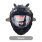 Funny Plush Motorcycle Helmet Cover Universal Fit Cartoon and Holiday Protective Sleeve for Christmas Halloween Outdoor Riding