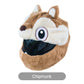 Funny Plush Motorcycle Helmet Cover Universal Fit Cartoon and Holiday Protective Sleeve for Christmas Halloween Outdoor Riding