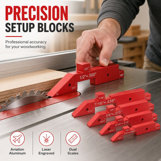 Woodworking Setup Blocks – Aluminum, high precision & quick calibration ✨