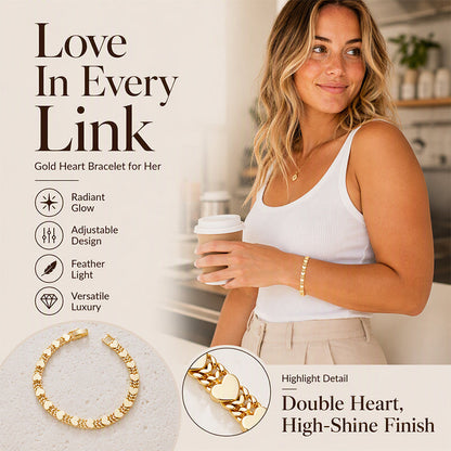 💛Women's Elegant Heart Link Bracelet