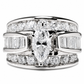 ⏳Time-Limited Special⏰Plated Cubic Zirconia Engagement Ring, Marquise Cut Fashion Jewelry