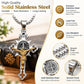 Men's Stainless Steel Vintage Cross Pendant Necklace
