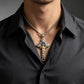 Men's Stainless Steel Vintage Cross Pendant Necklace