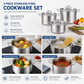 High Borosilicate Glass Soup Pot Heat Resistant Transparent Stew Cookware with Double Handles