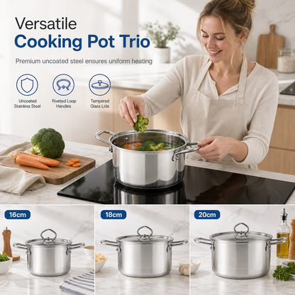 High Borosilicate Glass Soup Pot Heat Resistant Transparent Stew Cookware with Double Handles