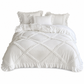 French Princess Style Washed Cotton Bedding Set Simple and Fresh 4-Piece Duvet Cover and Sheet Set for All Seasons