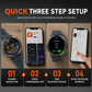 ⌚Smartwatch – Bluetooth Calling, GPS & Beidou Positioning, Heart Rate/Sleep Monitor, Pedometer & Message Reminders 🏃