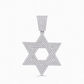 Hip Hop Iced Out Rhinestone Hollow Star of David with 50cm Chain