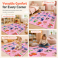 Skin Friendly Crystal Velvet Cartoon Kids Area Rug Durable Bedside Floor Mat for Living Room and Childrens Room