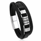 ⌚ 50% OFF! ✨ Men's Retro Leather Bracelet – Square Wheat Pattern, Premium PU Leather & Braided Cords, Effortless Magnetic Alloy Clasp – Rugged Yet Refined Everyday Style for Modern Men 🖤