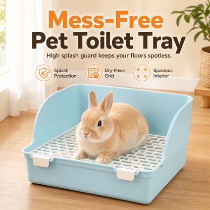 Extra Large Rabbit Litter Box Toilet and Small Animal Litter Tray for Guinea Pigs Chinchillas and Dwarf Rabbits