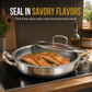Thickened Stainless Steel Nonstick Stir Fry Pan with Lid Flat Bottom Cooking Wok with Dual Handles