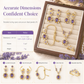 Lavender Manor Purple Zircon Butterfly Jewelry Set with Adjustable Open Ring and Earrings