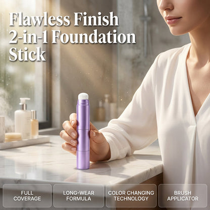 💄 2-in-1 Color Changing Foundation Stick | Skin Tone Matching Cream Foundation Stick for Flawless Makeup✨