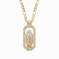 Gold Tone Rhinestone Pixiu and Vajra Pestle Ethnic Style Jewelry