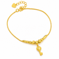 ⏳Limited-time 50% off💥Women Double Layer Gold Tone Heart Charm Anklet with Small Beads Foot Jewelry Gift