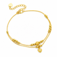 ⏳Limited-time 50% off💥Women Double Layer Gold Tone Heart Charm Anklet with Small Beads Foot Jewelry Gift