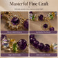 Fashion Purple Crystal Beaded for Women with Sparkling Star Zircon Charm