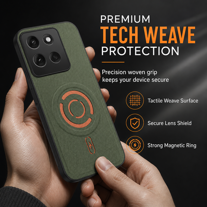 📢📢 50% OFF🧲 Magnetic Woven Phone Case – Textured Grip & Shock-Absorbing Protection for Everyday Use