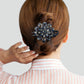 Strass bloemenhaar klem met greeptanden