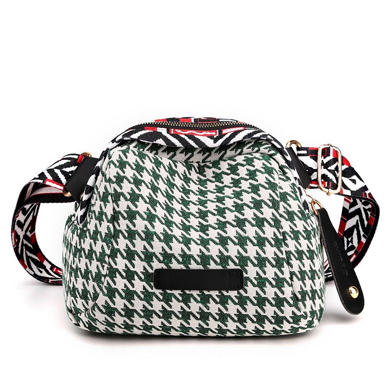 Fashionable Simple Houndstooth Large Capacity Shell Bag