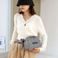 Modieuze eenvoudige Houndstooth grote capaciteitsschaalzak
