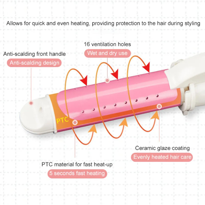 Dual-function Straightening And Curling Hair Iron