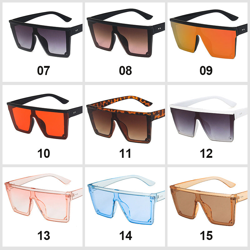 Large Frame One Piece Lens Sunglasses