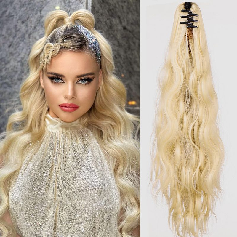 18-inch Wavy Curly Wig Clip Ponytail Extension