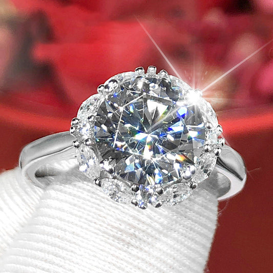 Exquisite Moissanite Solitaire Ring