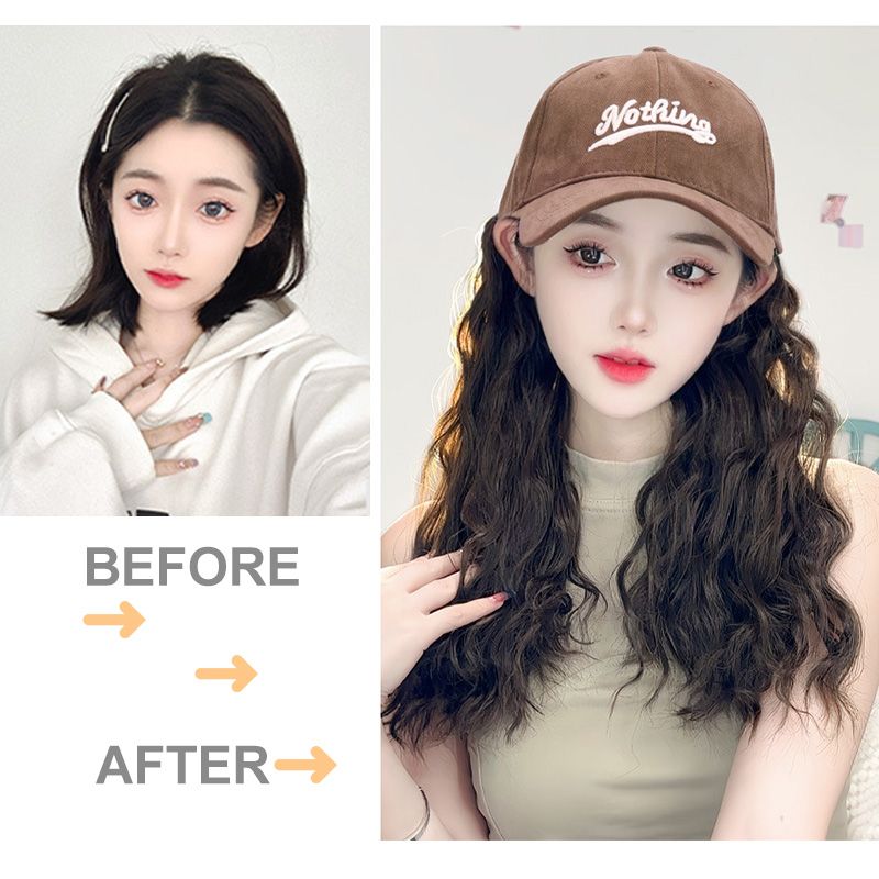 [Stylish Gift] Baseball Cap with Hair Extensions（50% OFF）