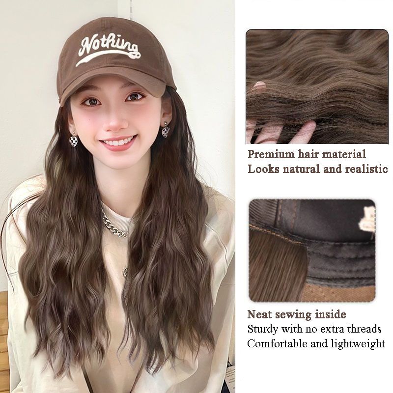 [Stylish Gift] Baseball Cap with Hair Extensions（50% OFF）