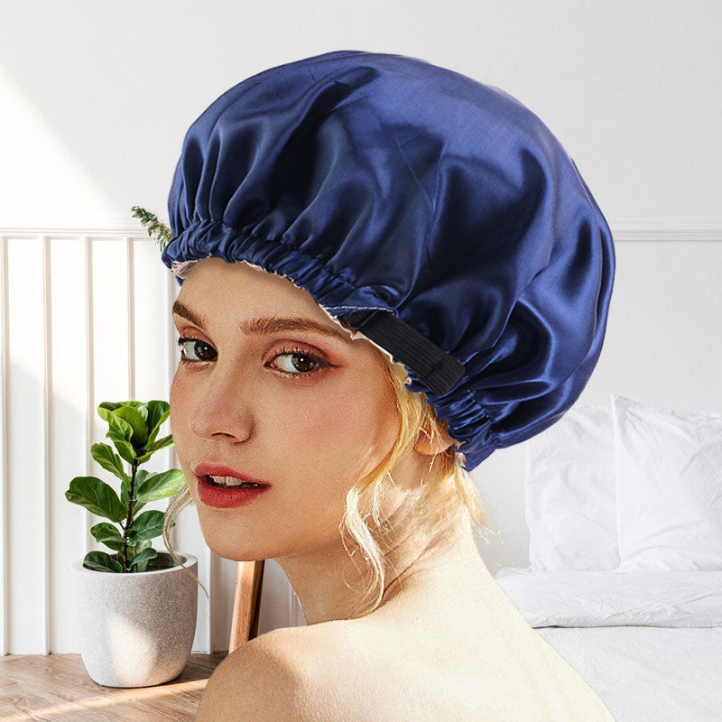 [Best Gift] Women's Double Layer Satin Cap For Makeup And Sleeping