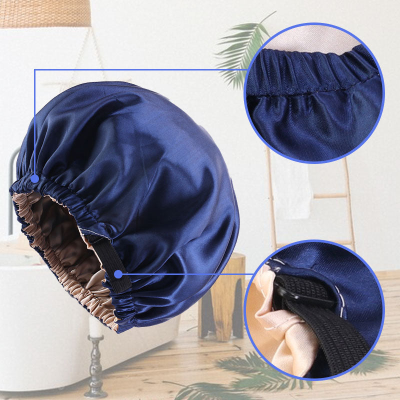 [Best Gift] Women's Double Layer Satin Cap For Makeup And Sleeping